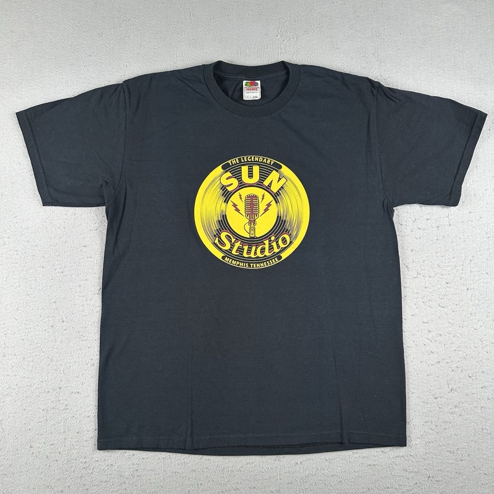 Vintage Sun Record T‎ Shirt Men's Large Label Studio Music Vinyl Memphis